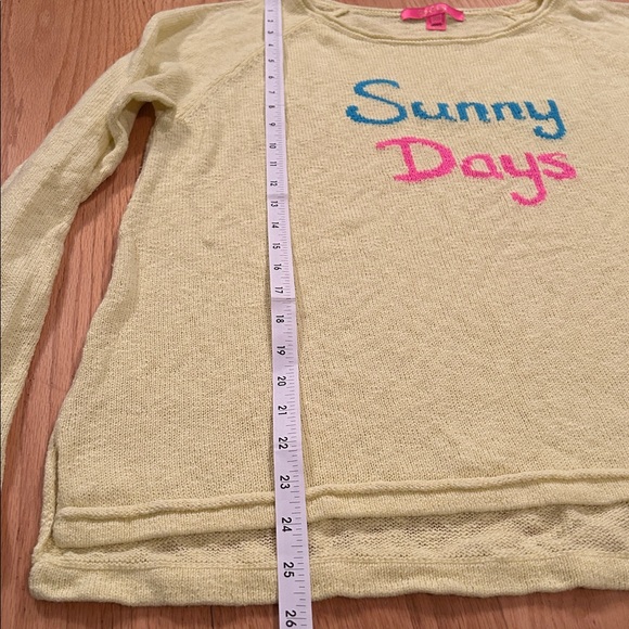 Lilly Pulitzer Danette Sweater Yellow Sunny Days Size XL - Picture 7 of 9